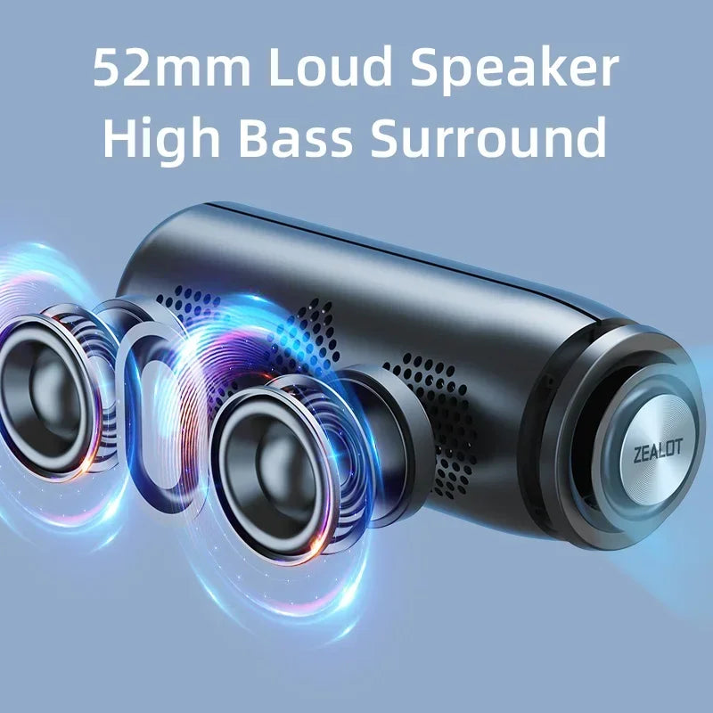 Wireless Bluetooth Speaker with Bass Subwoofer Waterproof Sound Box Support TF USB