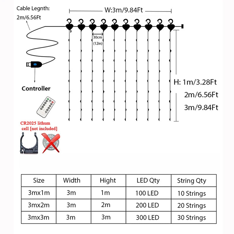 USB Fairy String Lights Garland for Holiday Wedding Party Bedroom Decoration