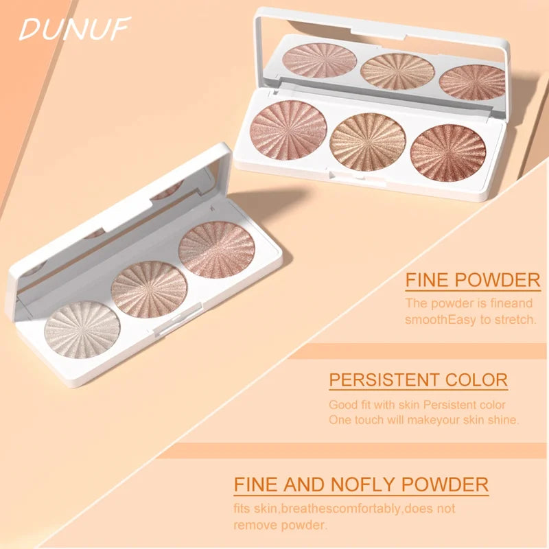 Waterproof Highlighter Palette 7 Colors Long Lasting Face Makeup Contour Blush