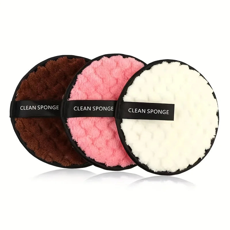 Reusable Face Washing Sponge Set - Ultra-Absorbent Makeup Remover Puffs