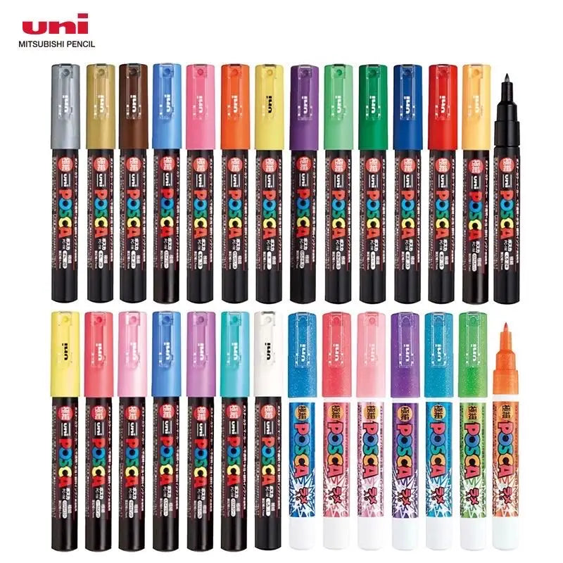Acrylic Marker Paint Pen Set for Metal Glass Plastic Ceramic Rock Tire Paper - Full Colors