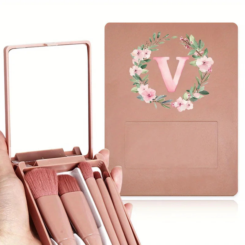Multi-Functional Eye Makeup Brush Set with Mirror and Storage Box - Soft Hair Cosmetic Tools