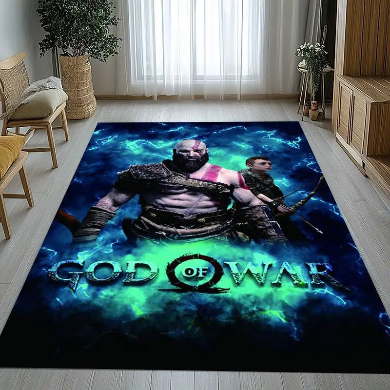 Game-Themed Non-Slip Area Rug for Living Room Bedroom Kids Playroom Home Decor