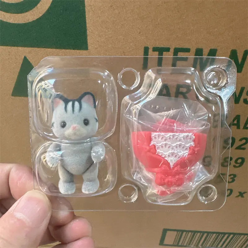 Sylvanian Families Baby Fairy Series Mini Figures with Flower Leaf Wings - Collectible Blind Bag Toy