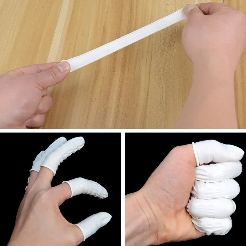 Disposable Latex Finger Covers 300PCS Non-slip Nail Art Finger Protectors