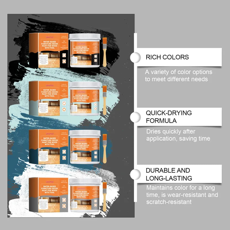 Water-Based Wood Furniture Paint - Color Changing Finish for DIY Restoration