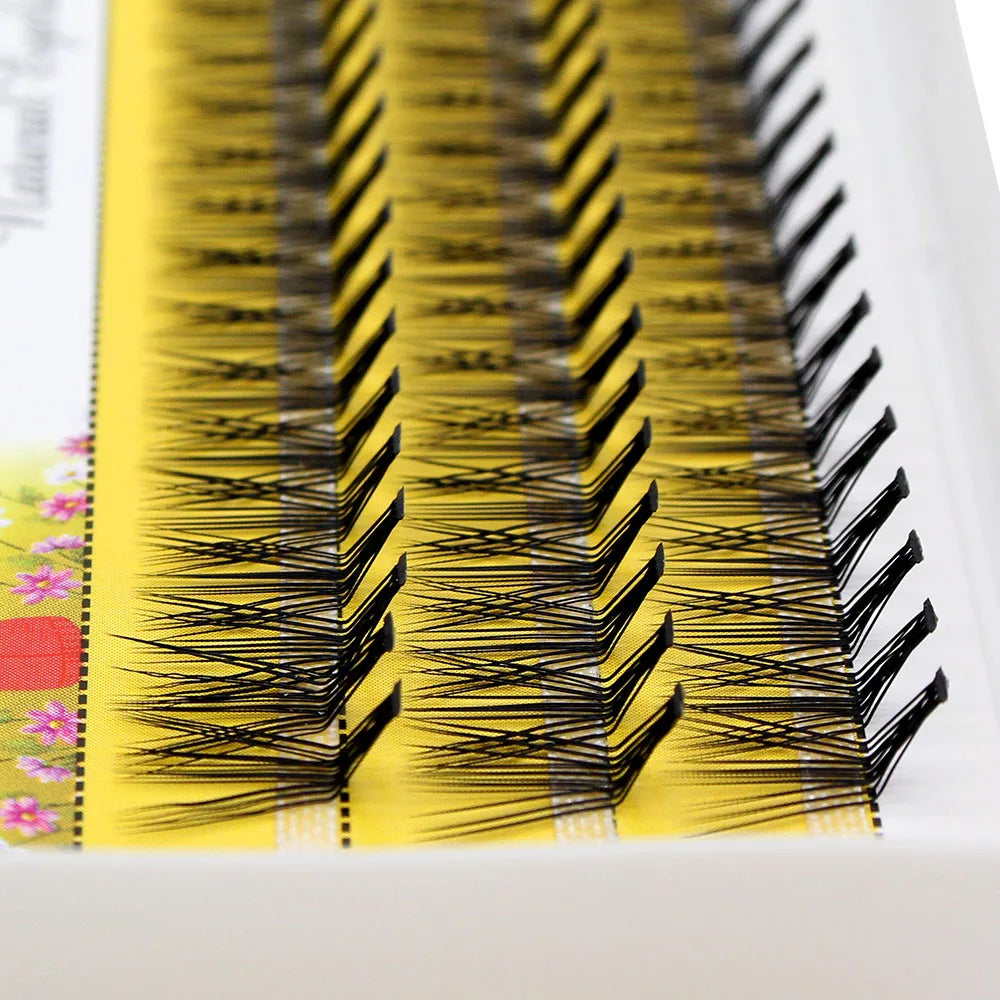 False Eyelash Clusters 20D Mink L Curl Handmade Extensions, 60 Clusters