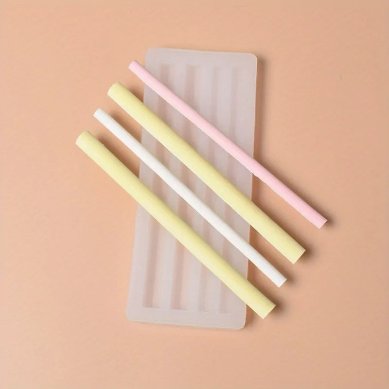 Sealing Wax Stick Silicone Mold for Candle & Cake Decoration - Half Round Long Strip