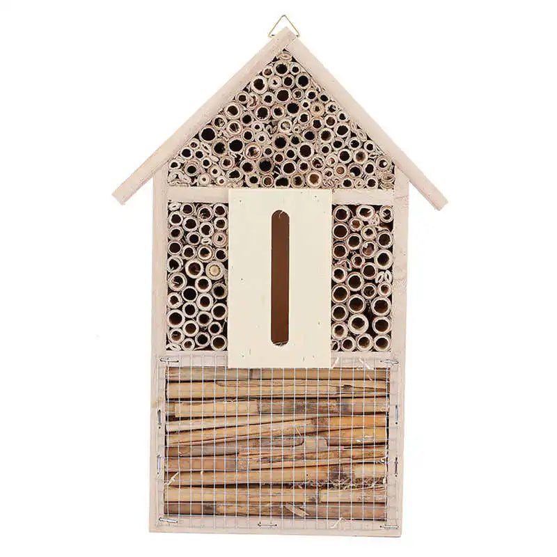 Wooden Insect House Bee Shelter Garden Nesting Box Outdoor Ornament