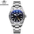 39mm Quartz GMT Sport Watch Men Waterproof Luminous Bubble Mirror