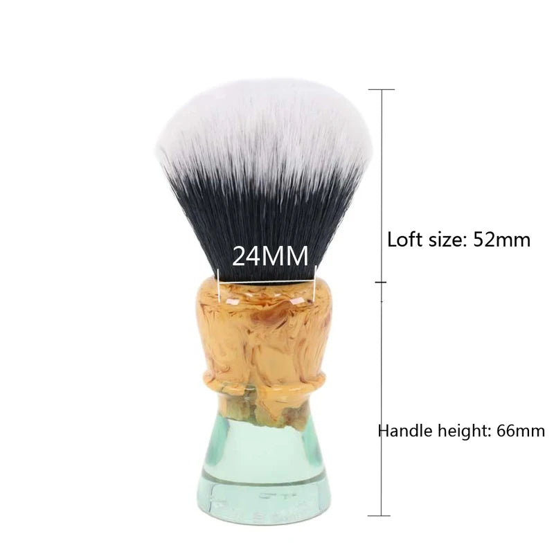 Men's Shaving Brush with Tuxedo Knot Synthetic Hair and Resin Handle