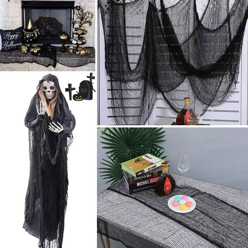 Halloween Creepy Gauze Cloth Decorations for Haunted Houses & Party Doors
