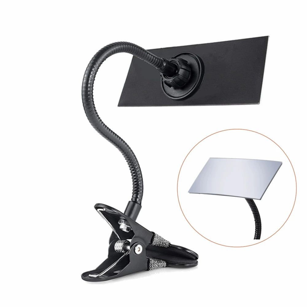Adjustable Clip-On Mirror with 360° Rotation for Office, Salon & Desk