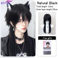Blonde Mullet Wig Synthetic Long Straight Fluffy Cosplay Party Wig - Multiple Colors