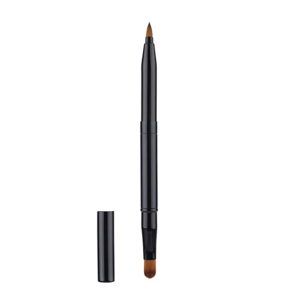 Double Head Lipstick Applicator Brush Set - Retractable Cosmetic Lip Gloss Wand