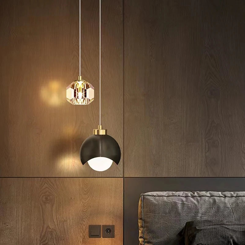 Modern Crystal Pendant Light for Living Room Bedroom Nordic Style Hanging Lamp