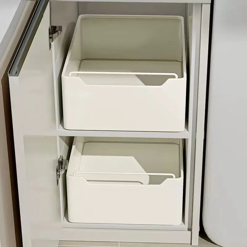 Kitchen Storage Rack with Pull-Out Drawer and Slide Rails – Cabinet Organizer for Spices and Kitchen Items