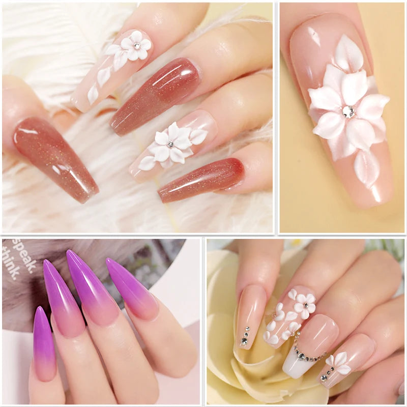 Professional Manicure Set with Acrylic & Glitter Powders Nail Kit with Liquid and Crystal Decor