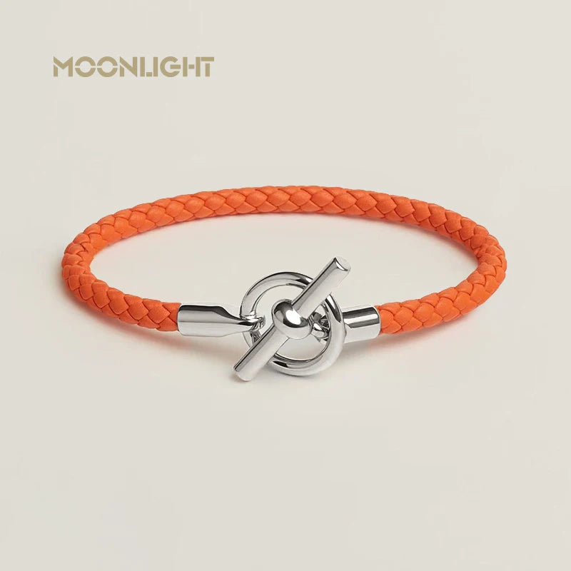 Leather Bracelet for Women Men Couples Jewelry Lock Accessory