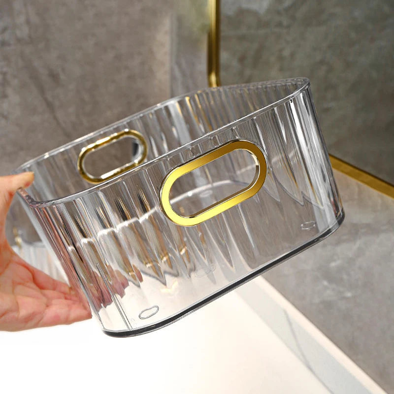 Rectangular Acrylic Cosmetic Storage Drawer Organizer - Stackable, Space Saving