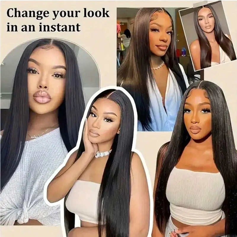 Glueless Lace Front Wig 26-42 Inch Human Hair, Easy Install, No Adhesive, Beginner Friendly