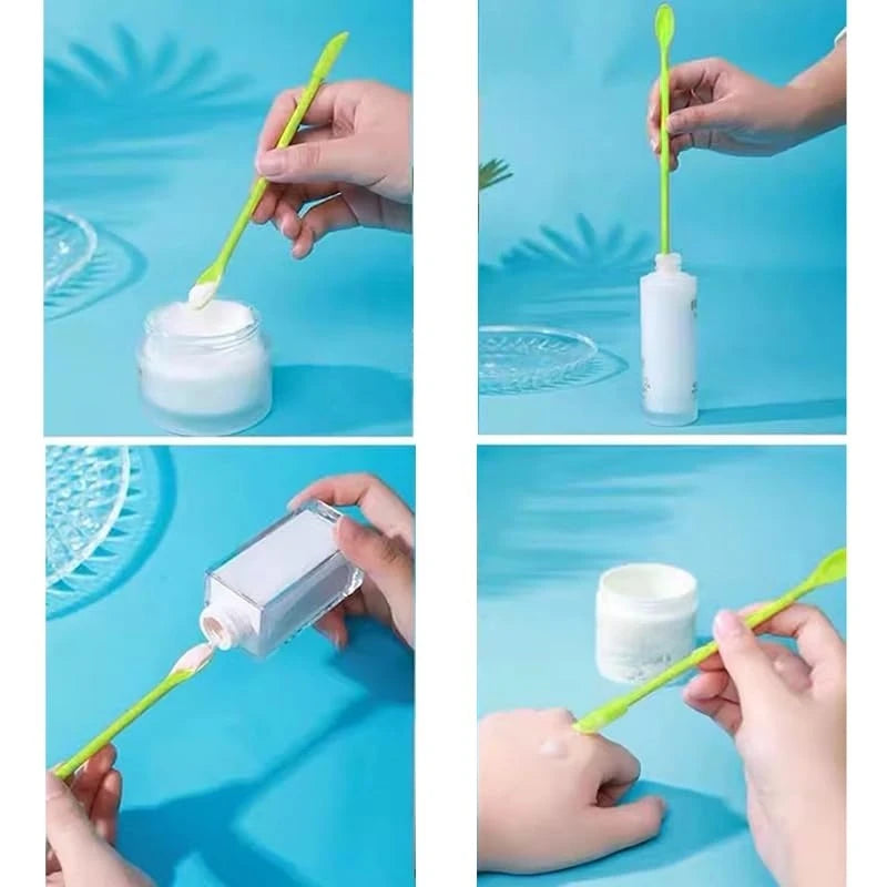Mini Cosmetic Scrapers Set for Lotion and Cream Extraction - 3 Small Beauty Tools