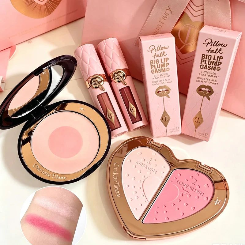 Multicolor Lip Gloss & Eyeshadow Palette with Blush Set - Full Makeup Collection
