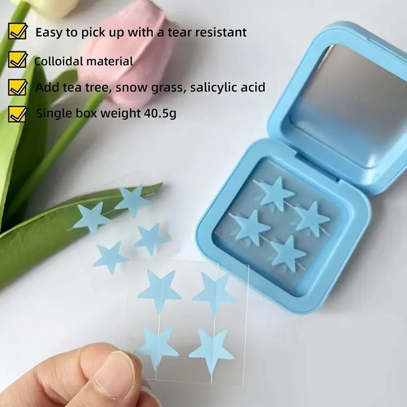 Yellow Acne Patch Fade Repair Stickers with Mirror Box - Invisible Conaler Tool