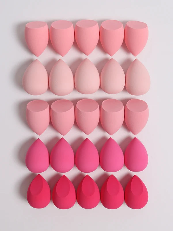 25 Makeup Sponges Set - Multi-Color Foundation & Blush Blenders for Liquid, Cream & Powder