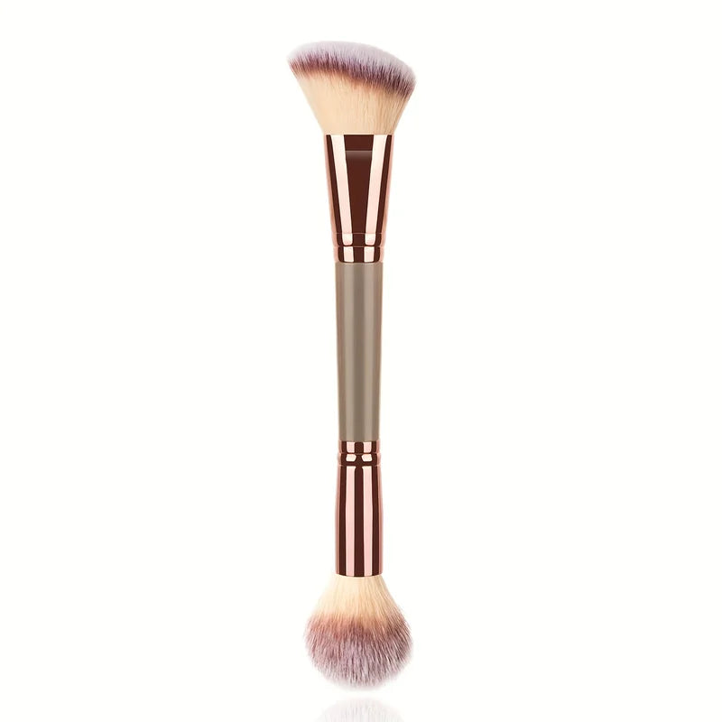 Double-Ended Foundation Makeup Brush for Liquid, Powder & Concealer