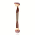 Double-Ended Foundation Makeup Brush for Liquid, Powder & Concealer