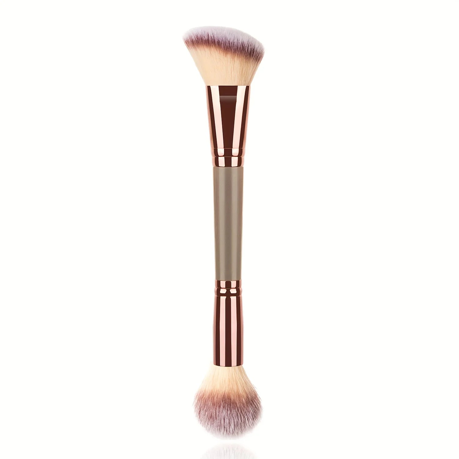 Double-Ended Foundation Makeup Brush for Liquid, Powder & Concealer