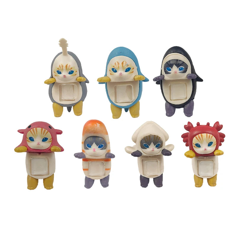 Mini Shark Cat Blind Box Figures Set - Trendy Party Decoration & Kid Gift