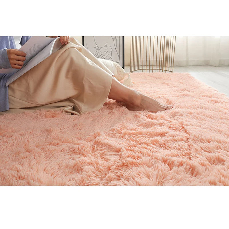 Indoor Plush Carpet for Living Room & Bedroom - Modern Minimalist Design, 800x1600mm