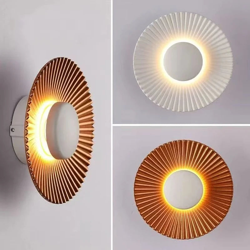 Modern Aluminum Wall Light - LED Disc Shaped Wall Sconce for Living Room & Bedroom