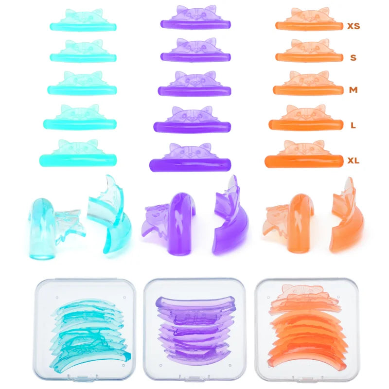 5 Pairs Cat Shape Silicone Lash Lift Pads for Eyelash Extensions and Perming