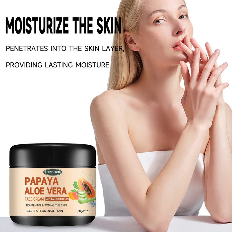 Papaya Aloe Face Moisturizer with Collagen for Anti-Aging & Skin Nourishing