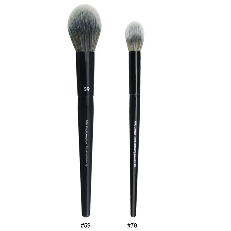 2PCS Makeup Brush Set - Synthetic Hair Face Eye Powder Foundation Blending Tools