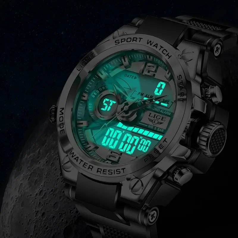 Men's Digital Sport Watch Waterproof LED Quartz Military Wristwatch