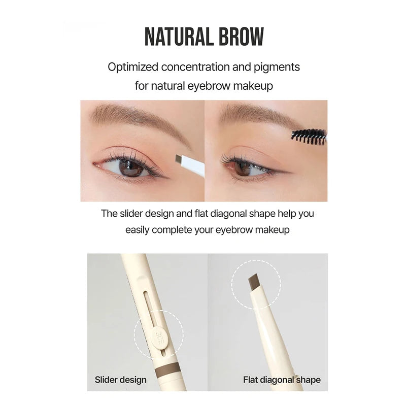 Precise Brow Pencil Set with 4 Shades - Natural, Long-Lasting, Smooth Application