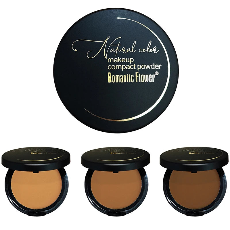 Matte Face Powder with Full Coverage Oil Control Waterproof Foundation