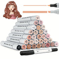 Skin Tone Markers Set - 30 Alcohol-Based Art Markers for Skin Tones, Dual Tips for Artists