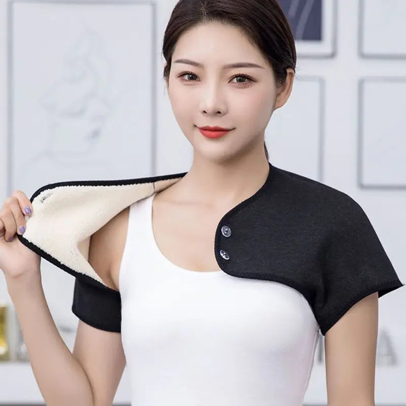Inflammation Relief Shoulder Warmer Wrap - Detachable Support Scarf for Men & Women