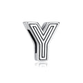 925 Sterling Silver Charm Beads Heart Butterfly Letters Fit Flat Bracelets - DIY Jewelry