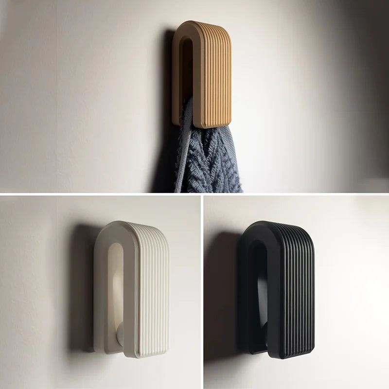 Auto-Locking Towel Hanger Wall Mount Rack Gravity Bathroom Organizer