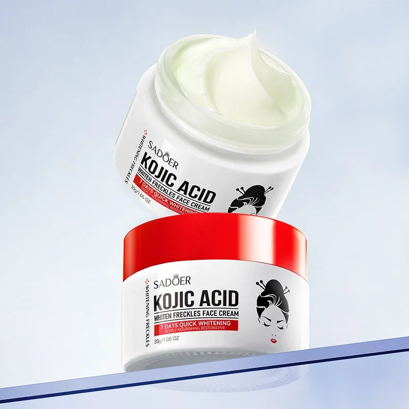 Kojic Acid Skin Care Set with Face and Eye Cream for Brightening & Moisturizing