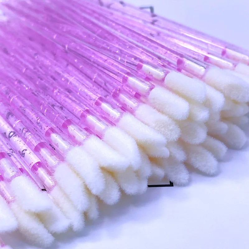 50Pcs Eyelash Extension Cleaning Brushes Makeup Mascara Applicators for Lash Removal