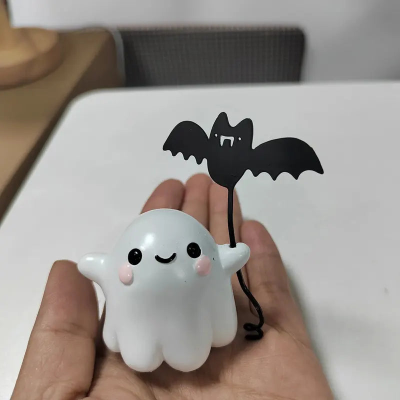 Halloween Ghost Bat Ornaments - Cute Desktop Party Decorations & Gifts
