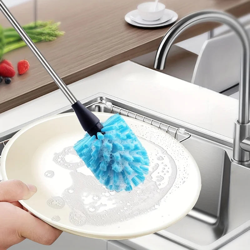 3-in-1 Stainless Steel Water Bottle Cleaning Brush Set Long Handle Kitchen Scrubbing Tools