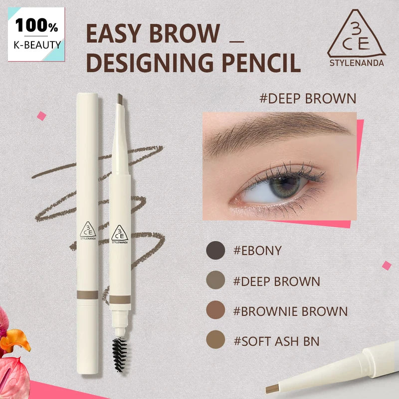 Precise Brow Pencil Set with 4 Shades - Natural, Long-Lasting, Smooth Application